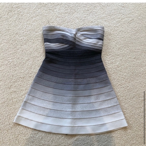 GRAY Ombré Herve Ledger Strapless Dress - Picture 6 of 8